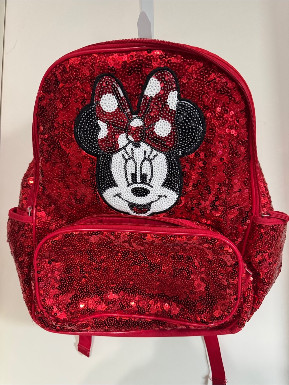 Disney Red Sequin Minnie Mouse Backpack